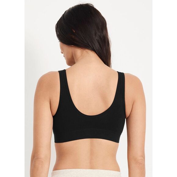 Jockey Cotton Seamless Black Bralette NWT Women's Size XXL - Picture 2 of 2